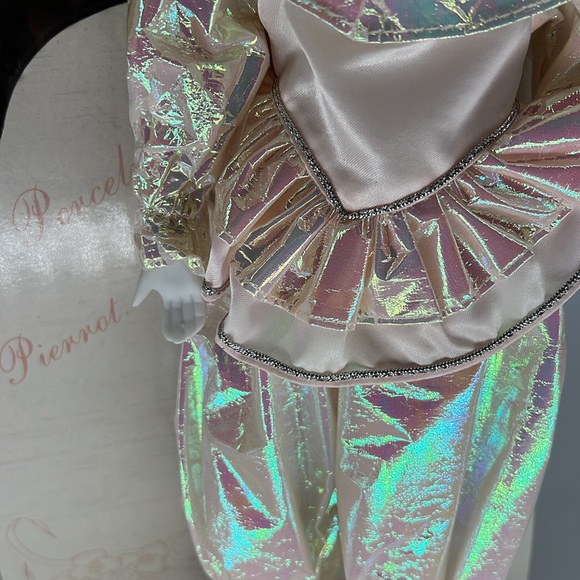 PIERROT Jester Vintage Brand New in Box Porcelain Doll French Mime Clown 15” - Picture 3 of 9